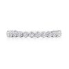 Round Bezel Droplet Wedding Band with Diamond
