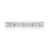 Round Bezel Droplet Wedding Band with Diamond