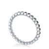 Round Bezel Droplet Wedding Band with Black Diamond - Image 3
