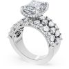 Emerald Solitaire Engagement Ring w/ North South Marquise & Pear Band - Image 3