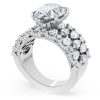 Pear Solitaire Engagement Ring w/ North South Marquise & Pear Band - Image 3