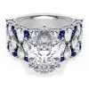 Pear Solitaire Engagement Ring w/ North South Marquise & Pear Band