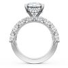 Cushion Solitaire Engagement Ring w/ Marquise & Pear Band - Image 2