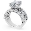 Emerald Solitaire Engagement Ring w/ Marquise & Pear Band - Image 3