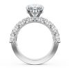Oval Solitaire Engagement Ring w/ Marquise & Pear Band - Image 2