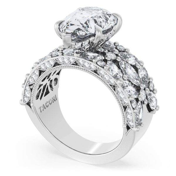 Pear Solitaire Engagement Ring w/ Marquise & Pear Band - Image 3