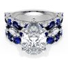 Pear Solitaire Engagement Ring w/ Marquise & Pear Band