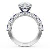 Pear Solitaire Engagement Ring w/ Marquise & Pear Band - Image 2