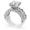 Princess Solitaire Engagement Ring w/ Emerald & Pear Band - Image 3