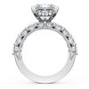Princess Solitaire Engagement Ring w/ Emerald & Pear Band - Image 2