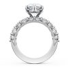 Pear Solitaire Engagement Ring w/ Emerald & Pear Band - Image 2