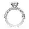 Pear Solitaire Engagement Ring w/ Emerald & Pear Band - Image 2
