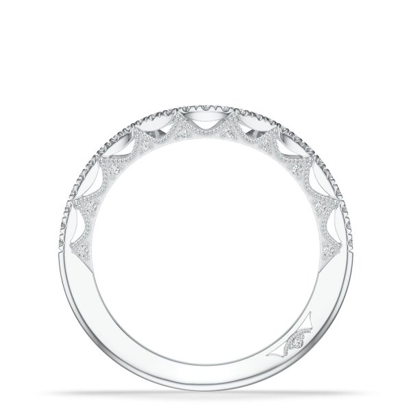 French Pavé Diamond Wedding Band - Image 2