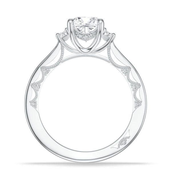 Cushion 3-Stone Engagement Ring - Image 2