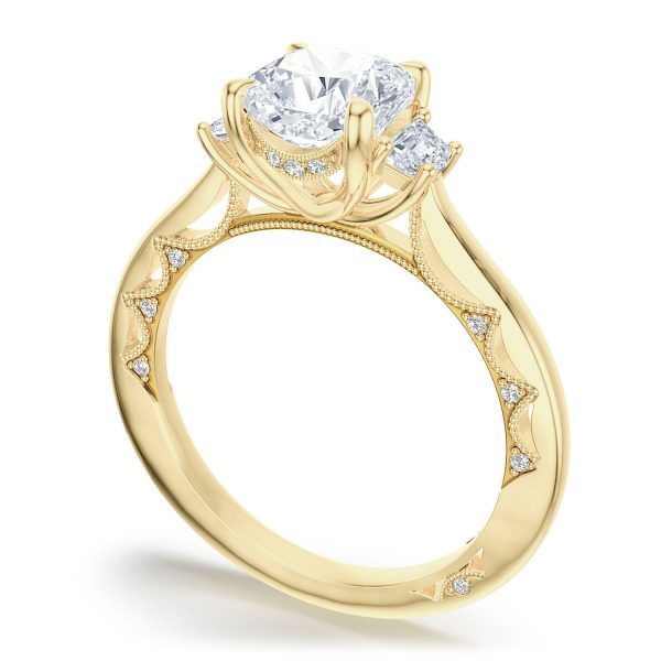 Cushion 3-Stone Engagement Ring - Image 3