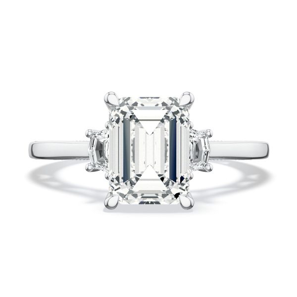 Emerald 3-Stone Engagement Ring