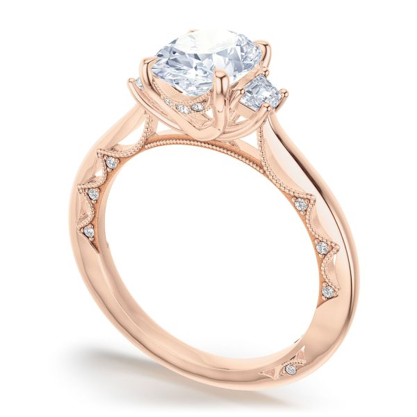 Oval 3-Stone Engagement Ring - Image 3