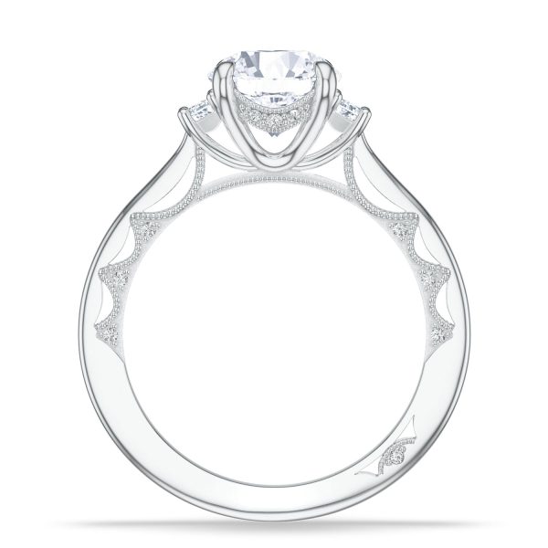 Round 3-Stone Engagement Ring - Image 2