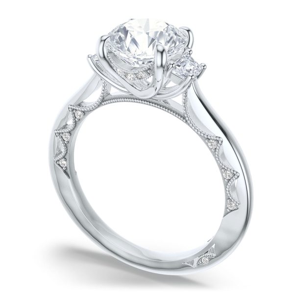 Round 3-Stone Engagement Ring - Image 3