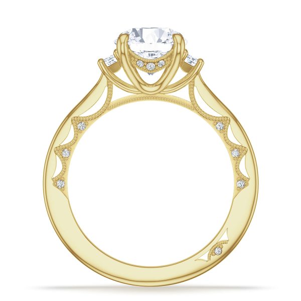 Round 3-Stone Engagement Ring - Image 2