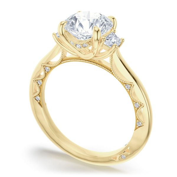 Round 3-Stone Engagement Ring - Image 3