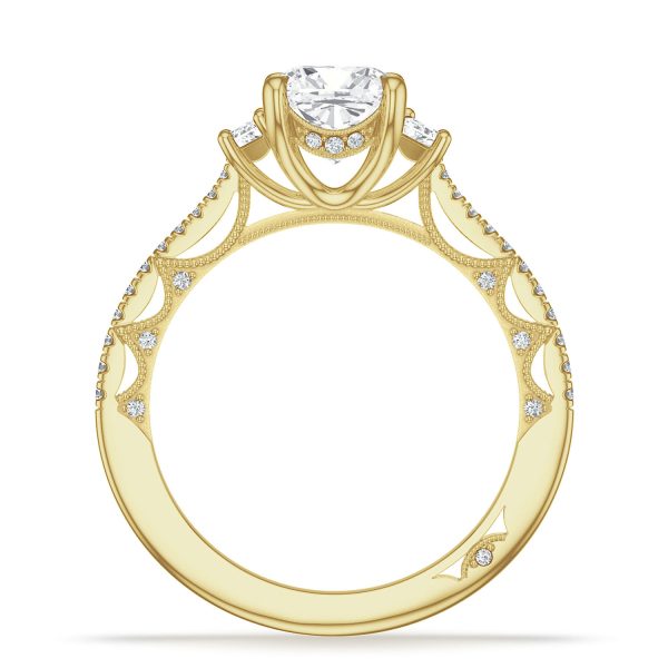 Cushion 3-Stone Engagement Ring - Image 2