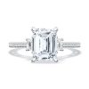 Emerald 3-Stone Engagement Ring