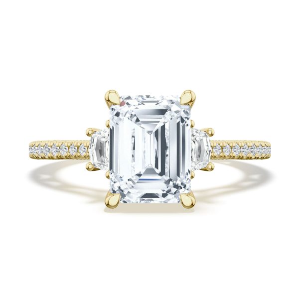 Emerald 3-Stone Engagement Ring