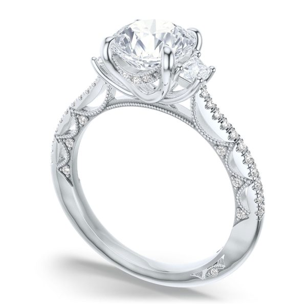 Round 3-Stone Engagement Ring - Image 3