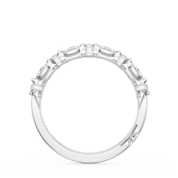 Marquise and Round Diamond Wedding Band, 2.20mm - Image 2