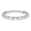 Marquise and Round Diamond Wedding Band, 2.20mm