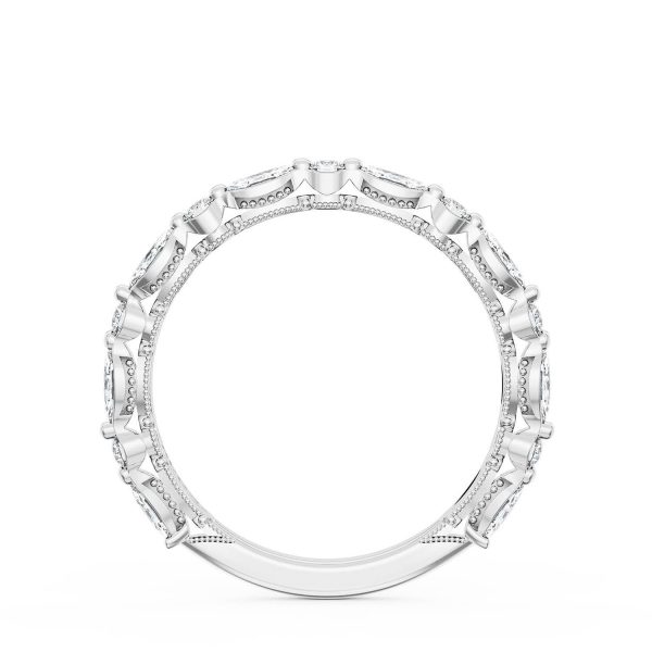 Marquise and Round Diamond Wedding Band, 2.20mm - Image 2