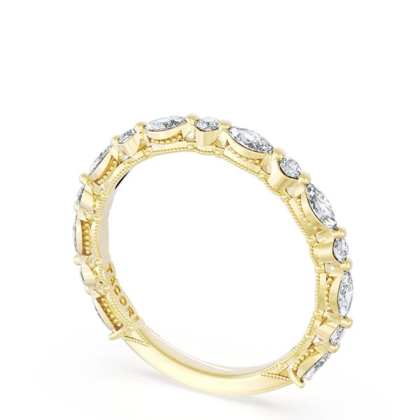 Marquise and Round Diamond Wedding Band, 2.20mm - Image 3