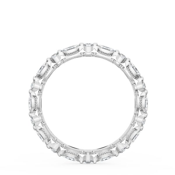 Marquise and Round Diamond Wedding Band, 2.20mm - Image 2