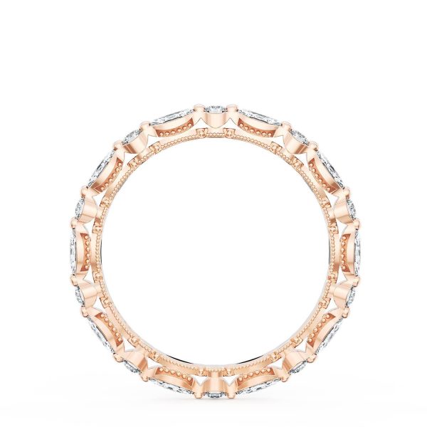 Marquise and Round Diamond Wedding Band, 2.20mm - Image 2