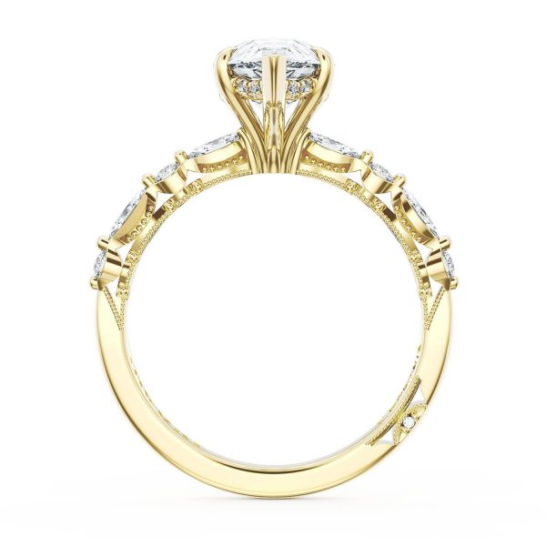 Pear Solitaire Engagement Ring - Image 2