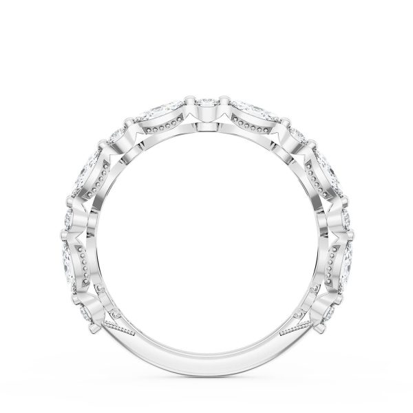 Marquise and Round Diamond Wedding Band, 2.80mm - Image 2