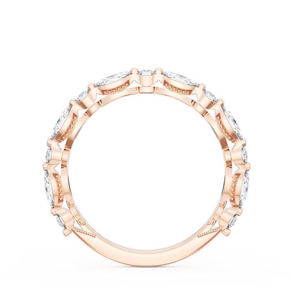Marquise and Round Diamond Wedding Band, 2.80mm - Image 2