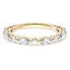 Marquise and Round Diamond Wedding Band, 2.80mm