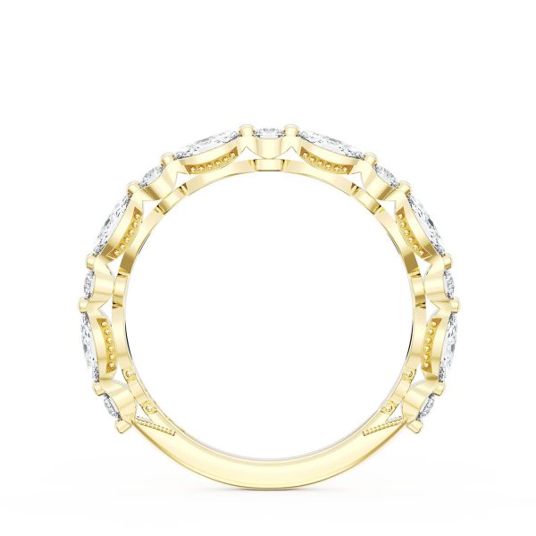 Marquise and Round Diamond Wedding Band, 2.80mm - Image 2