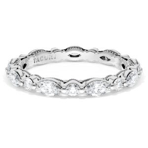 Marquise and Round Diamond Wedding Band, 2.80mm