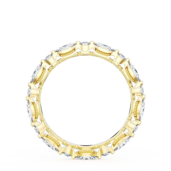 Marquise and Round Diamond Wedding Band, 2.80mm - Image 2