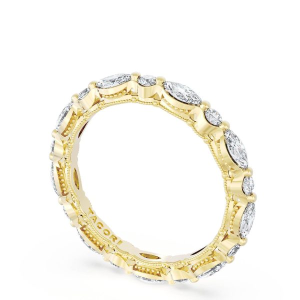 Marquise and Round Diamond Wedding Band, 2.80mm - Image 3