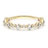Carré and Round Diamond Wedding Band, 3.70mm