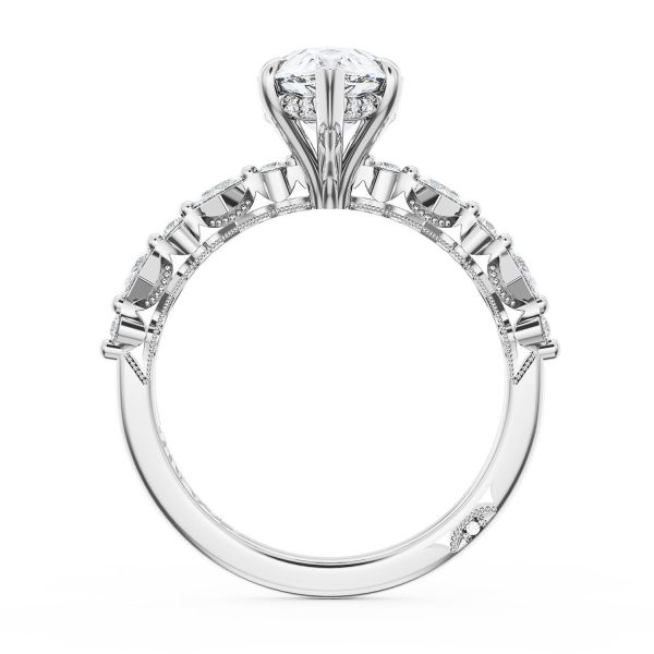 Pear Solitaire Engagement Ring - Image 2