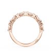 Carré and Round Diamond Wedding Band, 4.00mm