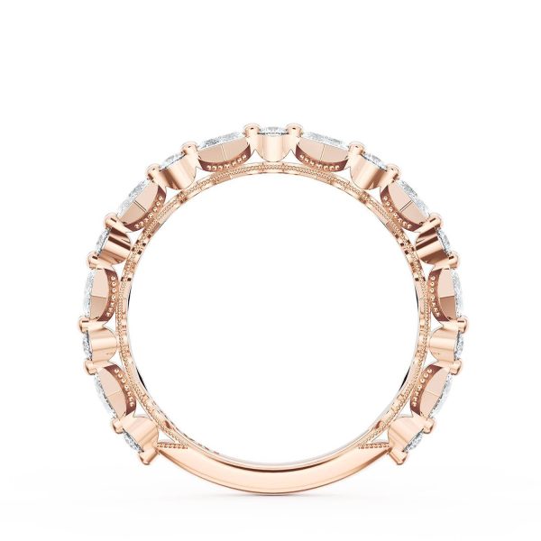 Carré and Round Diamond Wedding Band, 4.00mm - Image 2