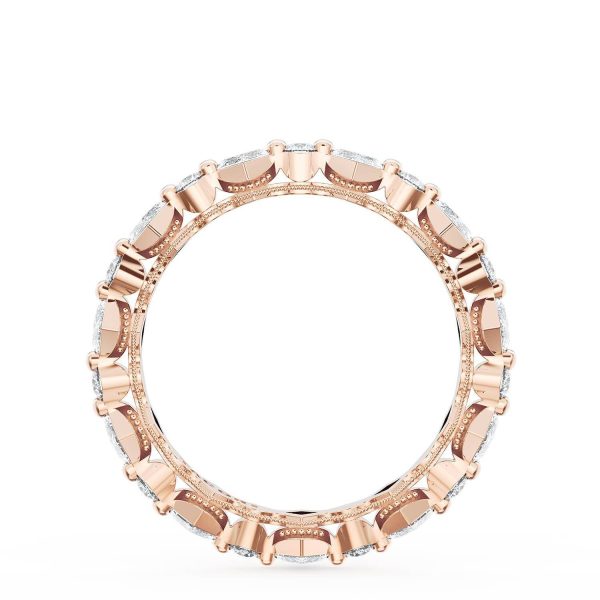 Carré and Round Diamond Wedding Band, 4.00mm - Image 2