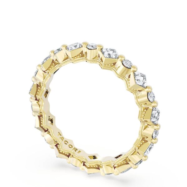 Carré and Round Diamond Wedding Band, 4.00mm - Image 3