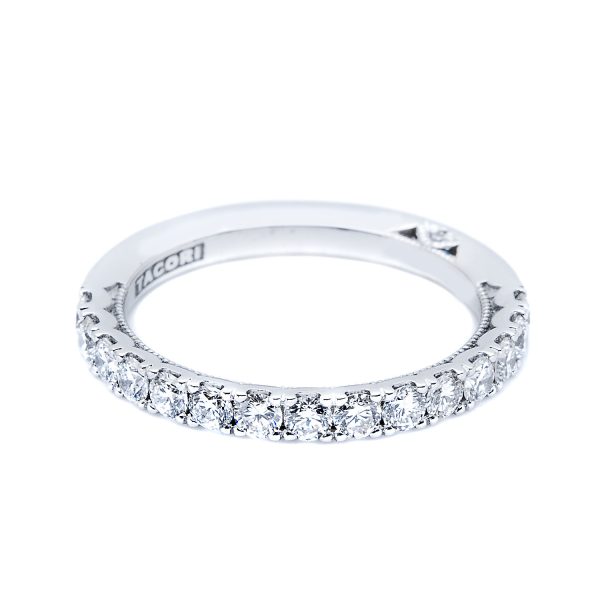 Prong Set Wedding Band - Half Way